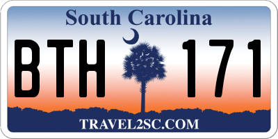 SC license plate BTH171
