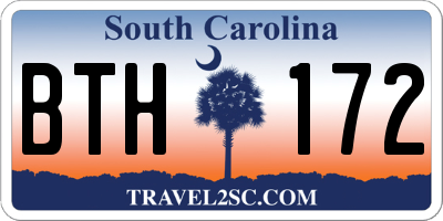 SC license plate BTH172