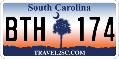SC license plate BTH174