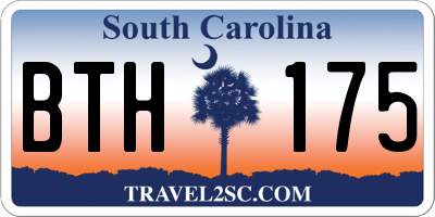SC license plate BTH175