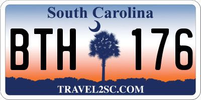 SC license plate BTH176