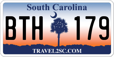 SC license plate BTH179