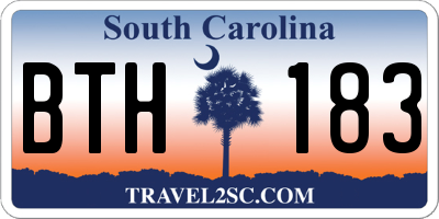 SC license plate BTH183