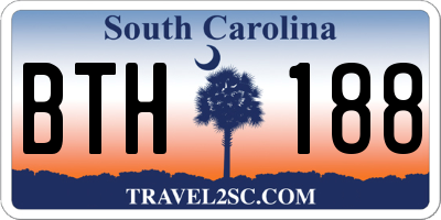 SC license plate BTH188