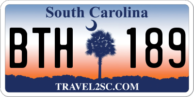 SC license plate BTH189