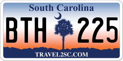 SC license plate BTH225