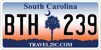SC license plate BTH239