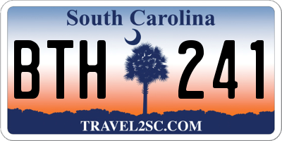 SC license plate BTH241