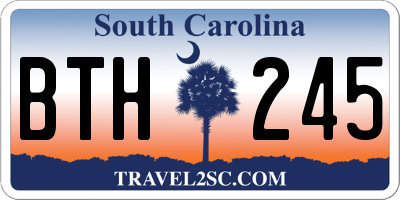 SC license plate BTH245