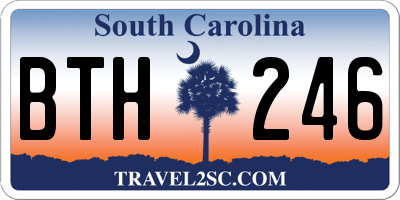 SC license plate BTH246