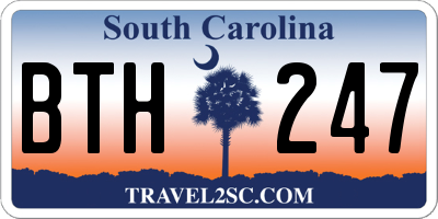 SC license plate BTH247