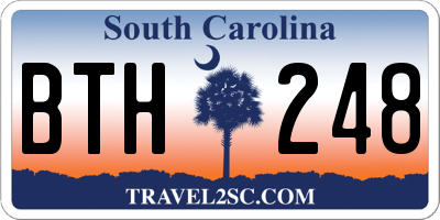 SC license plate BTH248