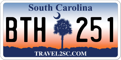 SC license plate BTH251