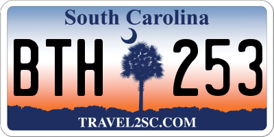 SC license plate BTH253
