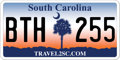 SC license plate BTH255