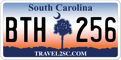 SC license plate BTH256