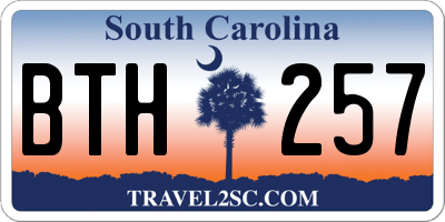 SC license plate BTH257