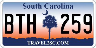 SC license plate BTH259