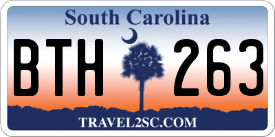 SC license plate BTH263