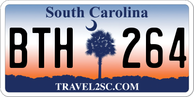 SC license plate BTH264