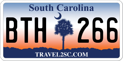 SC license plate BTH266