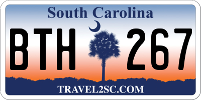 SC license plate BTH267