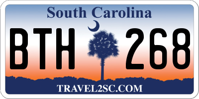 SC license plate BTH268