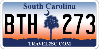 SC license plate BTH273