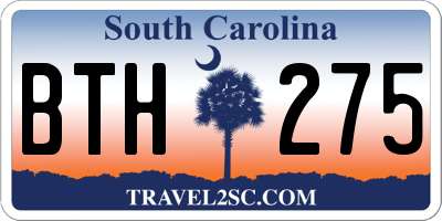 SC license plate BTH275
