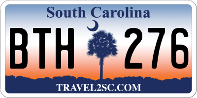 SC license plate BTH276