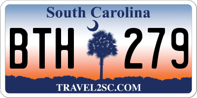 SC license plate BTH279