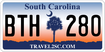 SC license plate BTH280