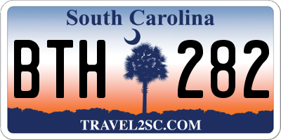 SC license plate BTH282