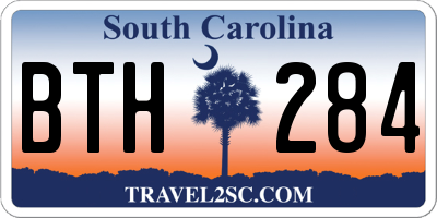 SC license plate BTH284