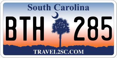 SC license plate BTH285