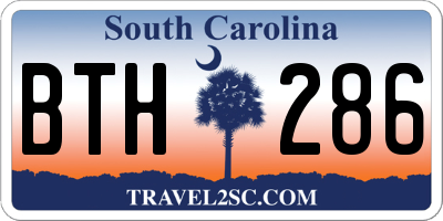 SC license plate BTH286