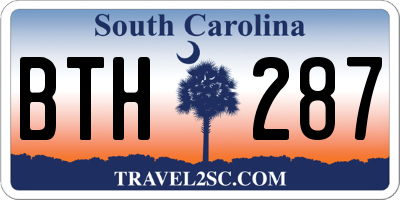 SC license plate BTH287
