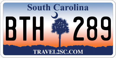 SC license plate BTH289