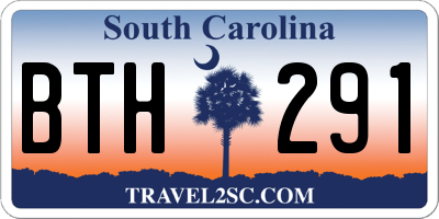 SC license plate BTH291