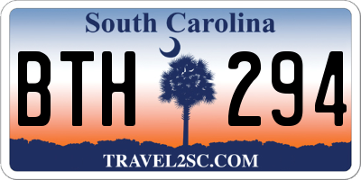 SC license plate BTH294