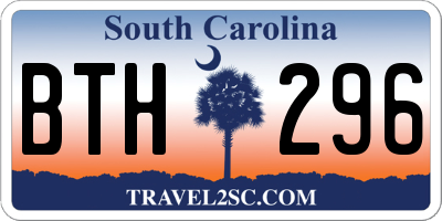 SC license plate BTH296