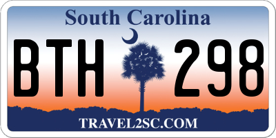 SC license plate BTH298