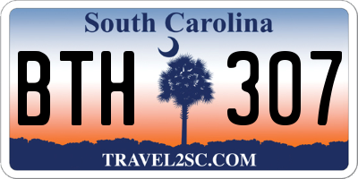 SC license plate BTH307