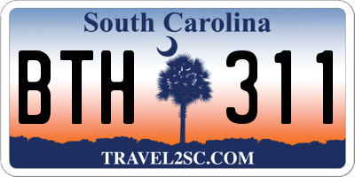 SC license plate BTH311