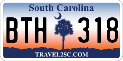 SC license plate BTH318