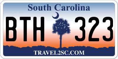 SC license plate BTH323