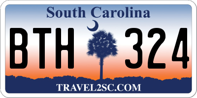 SC license plate BTH324