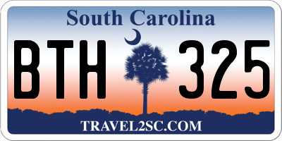 SC license plate BTH325