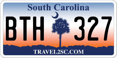 SC license plate BTH327