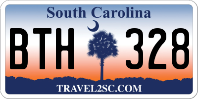 SC license plate BTH328
